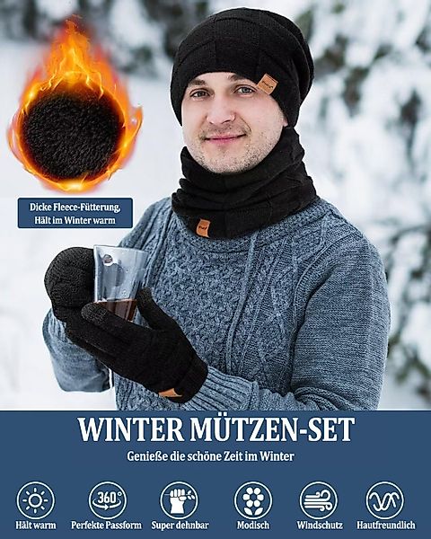 Coonoor Mütze & Schal Strickmütze, Schal günstig online kaufen