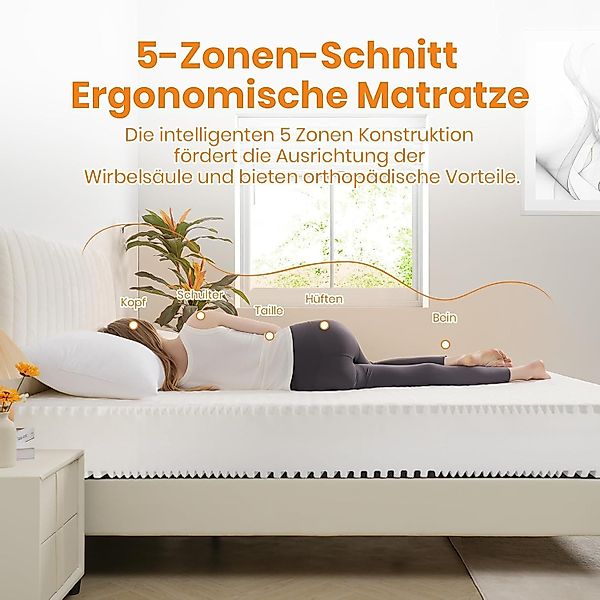 Kaltschaummatratze Matratze 90x200, Härtegrad H2/H3, 18 günstig online kaufen