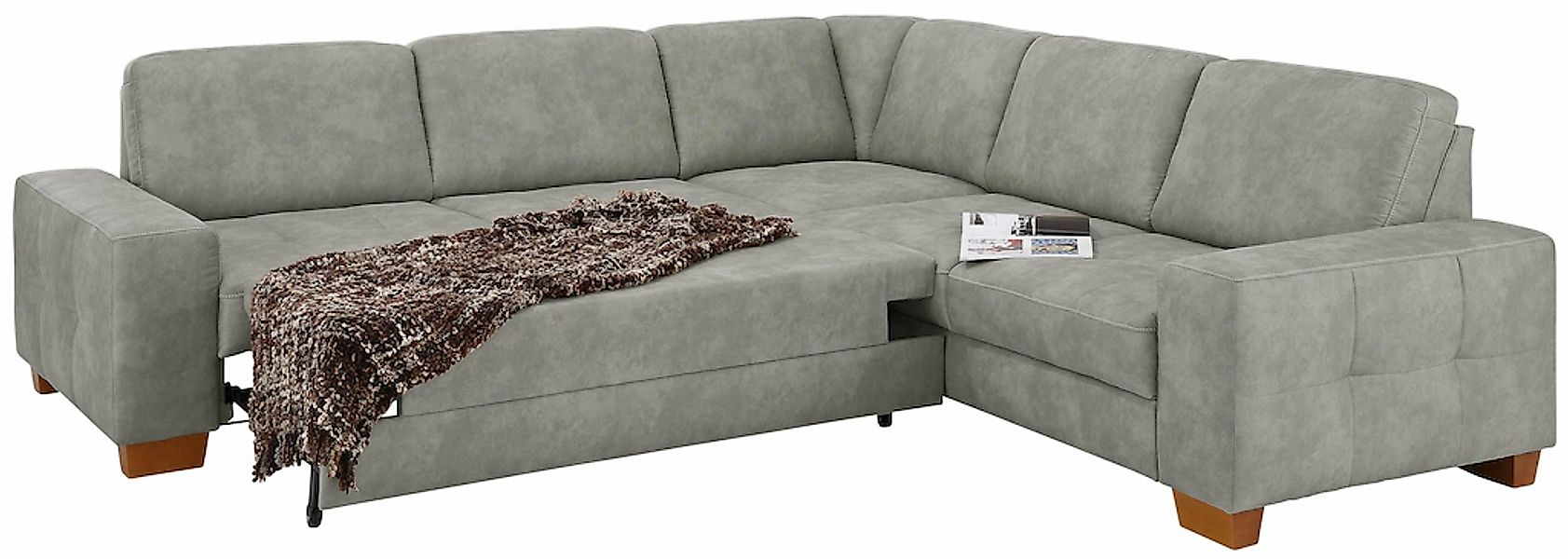Home affaire Ecksofa »Puccini L-Form«, mit Federkern, Sitztiefenverstellung günstig online kaufen