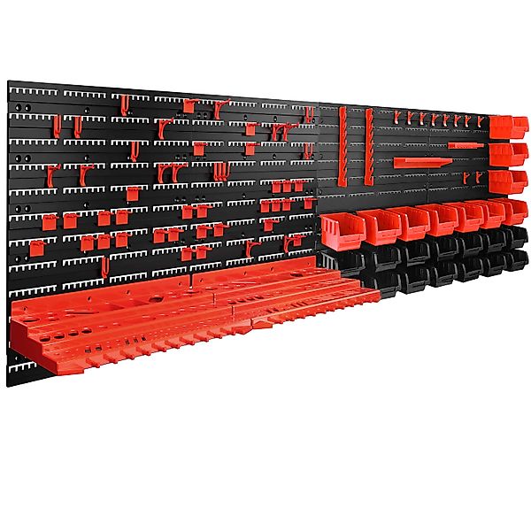 Werkzeugwand Schwarz/Rot 97-tlg inkl Stapelboxen günstig online kaufen