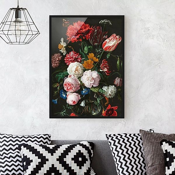 Bild mit Rahmen - Hochformat Jan Davidsz de Heem - Stillleben mit Blumen in günstig online kaufen