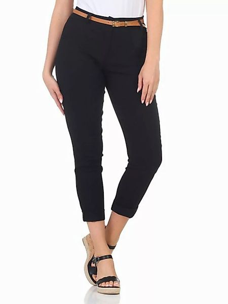 simaranda Chinohose Damen Hose Gürtel 1028 2XL Schwarz günstig online kaufen