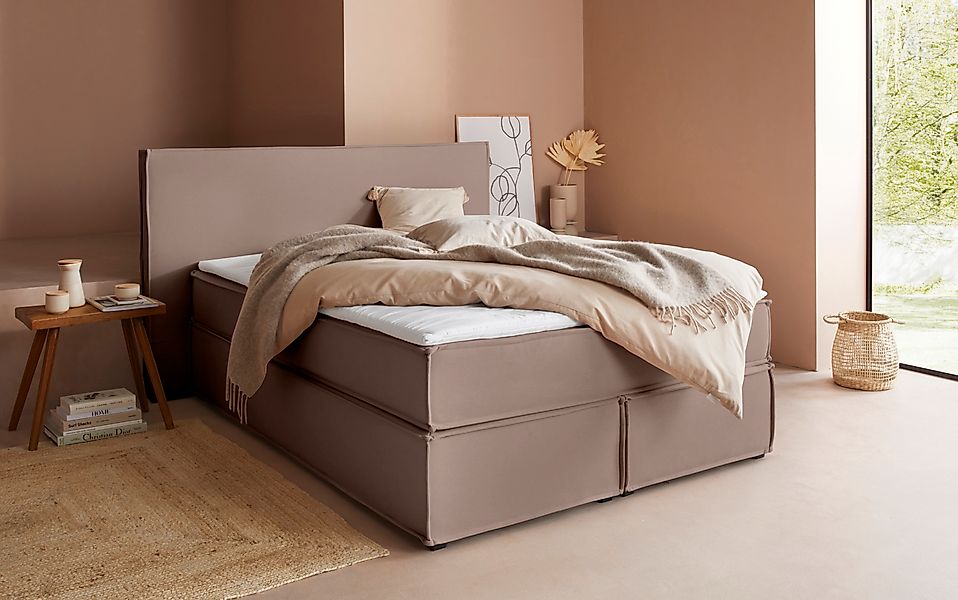 LeGer Home by Lena Gercke Boxspringbett »Yuma« incl. Topper, in 4 Breiten, günstig online kaufen