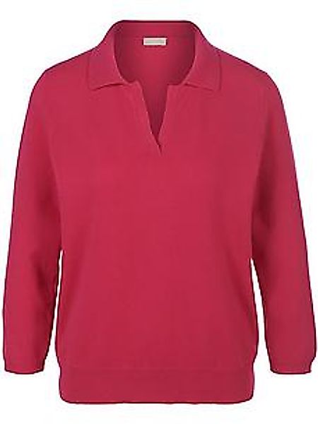 Polo-Pullover 3/4-Arm Peter Hahn pink günstig online kaufen