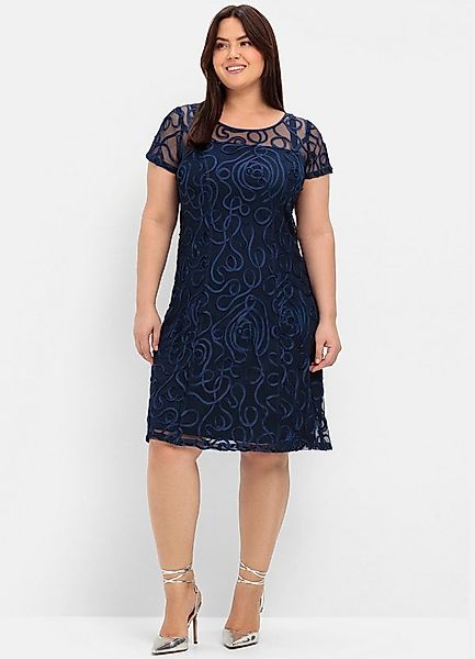 Sheego Etuikleid Spitzenkleid Kurzarm günstig online kaufen