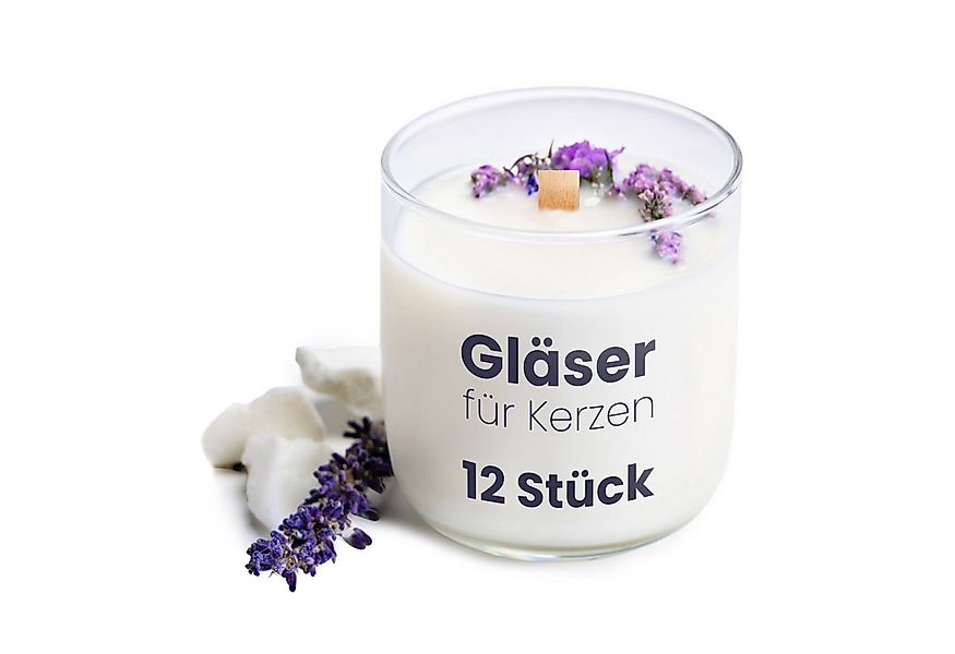 KONZEPT Teelichthalter Kerzengläser 200 ml, Kerzen Gläser leer zum gießen, günstig online kaufen