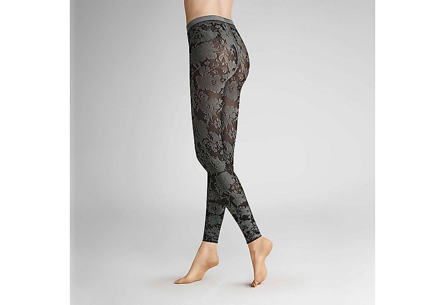Hudson Strickstrumpfleggings Floral 40 DEN (1 St) Leggings mit floralem Mus günstig online kaufen