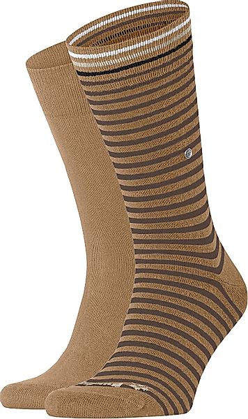 Burlington Everyday 2-Pack Streifen Beige - Größe 40-46 günstig online kaufen