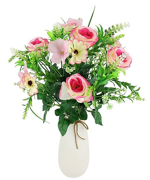 Kunstblume Rosenstrauß in Vase, I.GE.A., Höhe 40 cm, Künstliches Bouquet St günstig online kaufen