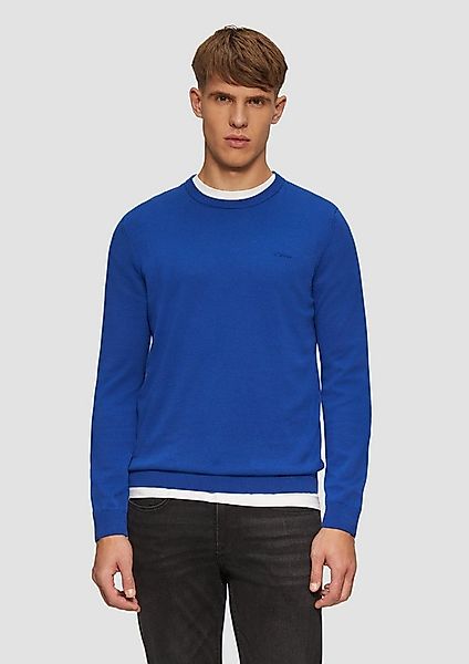 s.Oliver Longpullover Strickpullover Strickpullover mit Logo-Stickerei günstig online kaufen