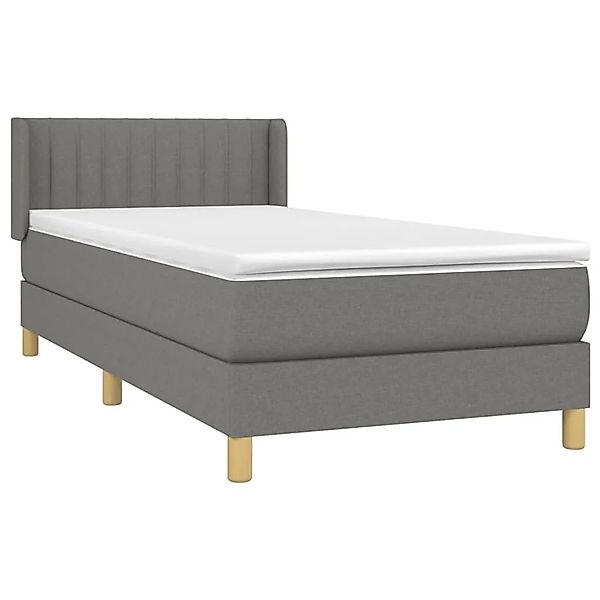vidaXL Boxspringbett mit Matratze Dunkelgrau 100x200 cm Stoff 3130410 günstig online kaufen