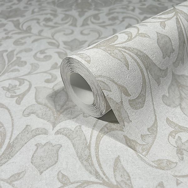 Marburg Vliestapete Landhausstil Floral Modern 10,05 m x 0,53 m Weiß günstig online kaufen