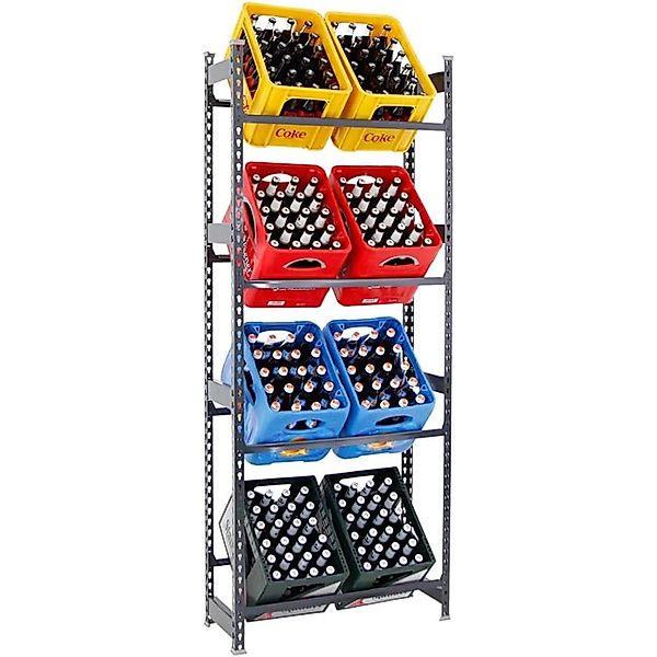 PROREGAL Getränkekistenregal Getränkeregal High Big Camel HxBxT 200x80x30 c günstig online kaufen