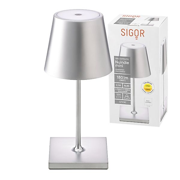 SIGOR LED Tischleuchte stilvolle Akku-Tischlampe Nuindie günstig online kaufen
