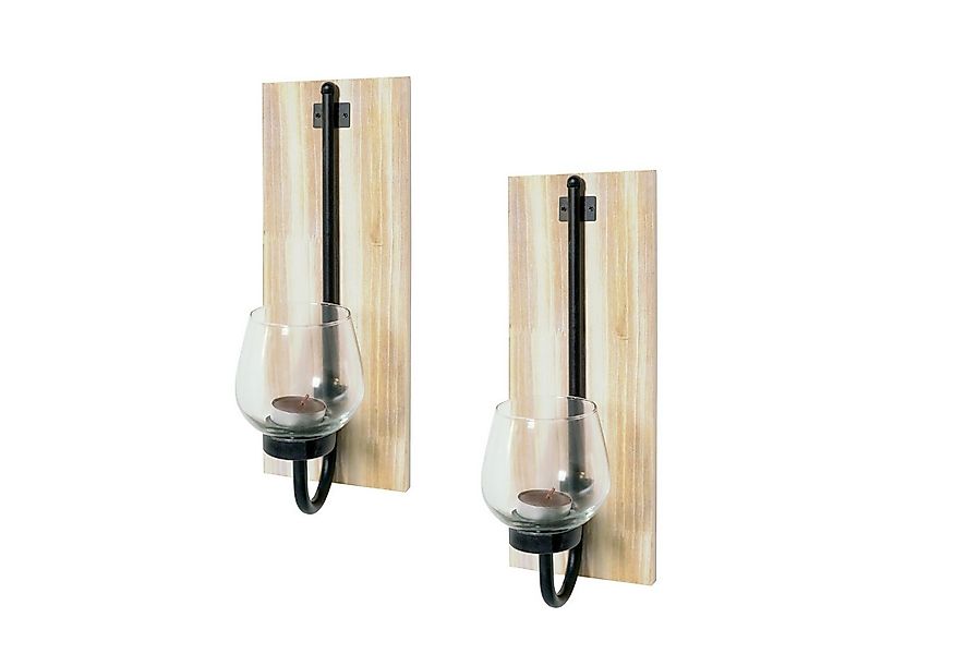HTI-Line Teelichthalter Wandkerzenhalter 2er Set Viola (Stück, 2 St., 2x Wa günstig online kaufen