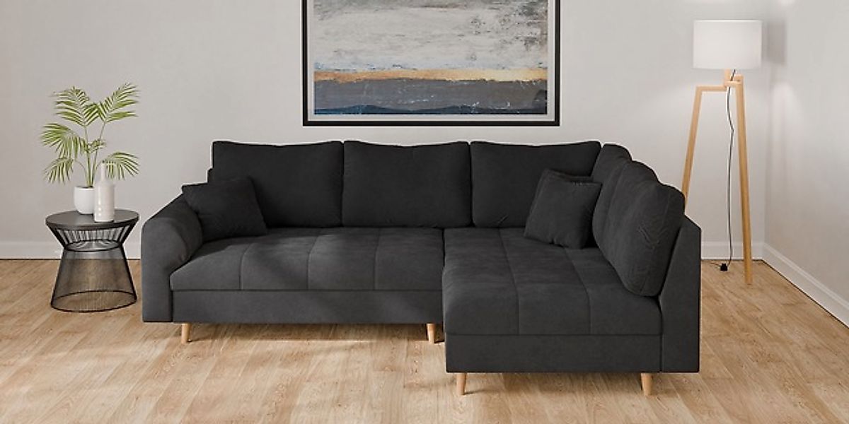 Home affaire Ecksofa »CHARRE L-Form mit Ottomane, Maße B/T/H: 231/161/81 cm günstig online kaufen