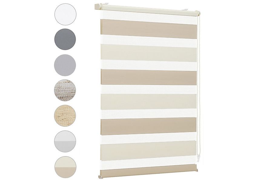 Doppelrollo Duo Rollo Klemmfix ohne Bohren für Fenster Rollos Jalousie Falt günstig online kaufen