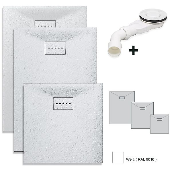 SONNI Duschwanne SMC,Duschtasse,Antirutsch,Super Flach,Weiß,inkl. ABlaufgar günstig online kaufen