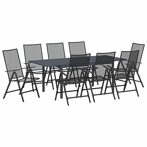 vidaXL Garten Essgruppe 9-Tlg Stahl 3378835 günstig online kaufen