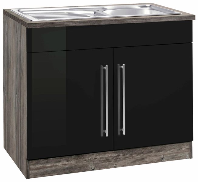 KOCHSTATION Spülenschrank "KS-Samos" 100 cm breit, inkl. Einbauspüle günstig online kaufen