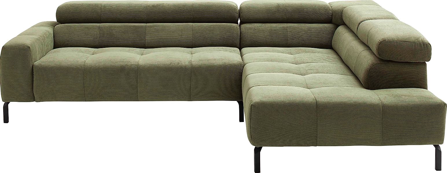 Places of Style Ecksofa "Claya, L-Form, incl. Kopfteilverstellung, Breite 2 günstig online kaufen