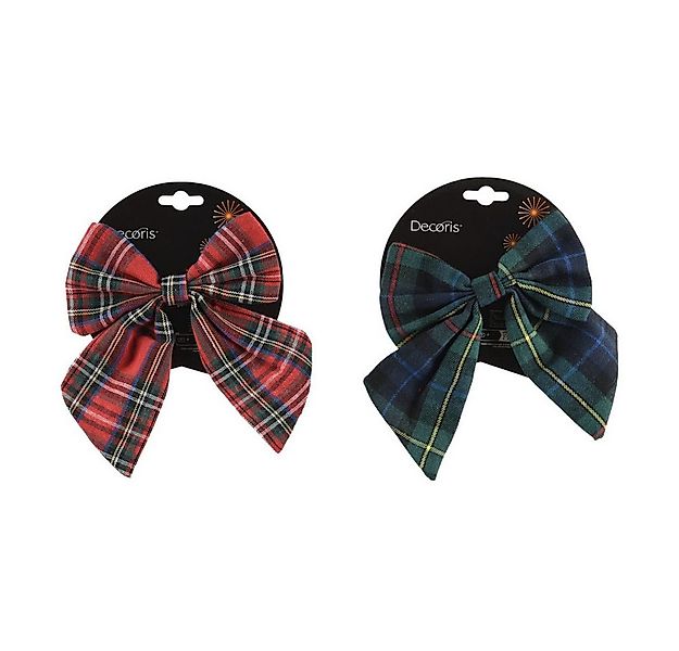 Kaemingk Weihnachtsfigur Dekoschleife - Weihnachten - rot/grün kariert - ca günstig online kaufen