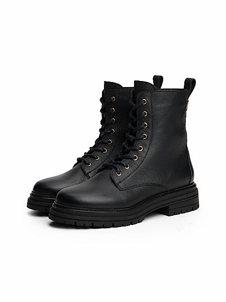 Tommy Hilfiger Schnürboots "TH PLAQUE PEBBLE LACE BOOT WARM", Blockabsatz, günstig online kaufen