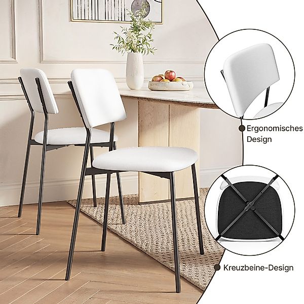 Bealife Esszimmerstuhl 2er Set, Metallrahmen Stühle, günstig online kaufen