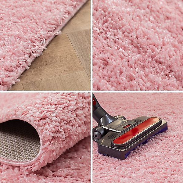 Carpettex Hochflor-Teppich Unicolor - Einfarbig, Rund, günstig online kaufen