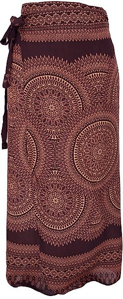 Guru-Shop Minirock Langer Wickelrock, Strandrock, Sommerrock - braun günstig online kaufen