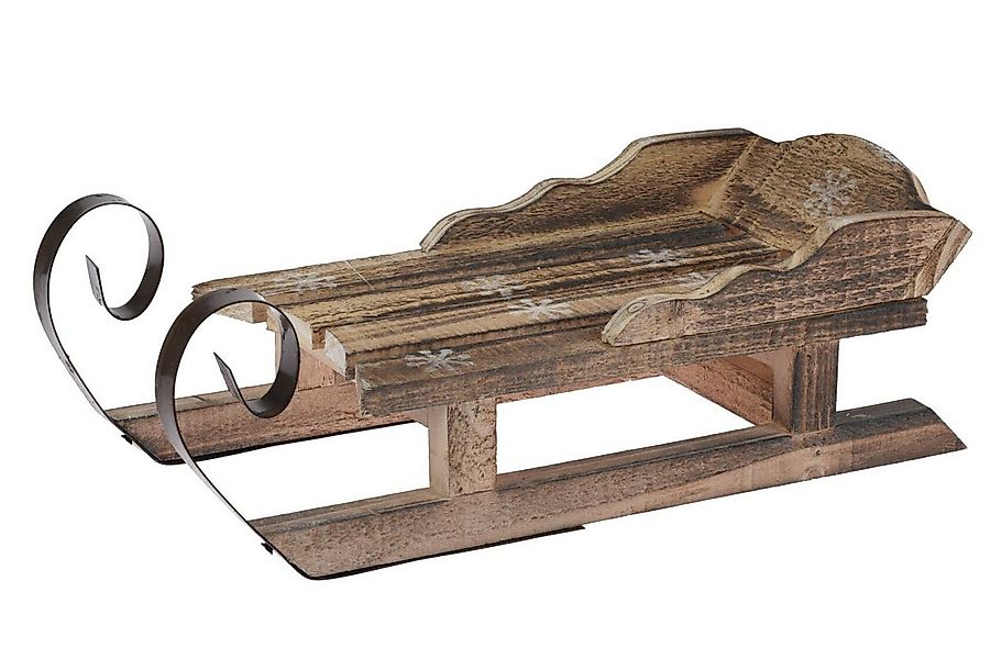 Spetebo Dekoobjekt Holz Schlitten m. Metallkufen - 47 cm / groß (Stück, 1 S günstig online kaufen