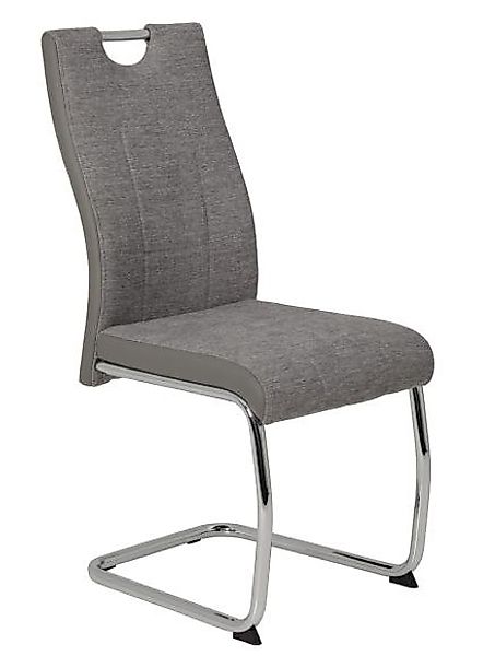 Schwingstuhl 4er Set Steppnähte Gestell metall chromfarbig günstig online kaufen