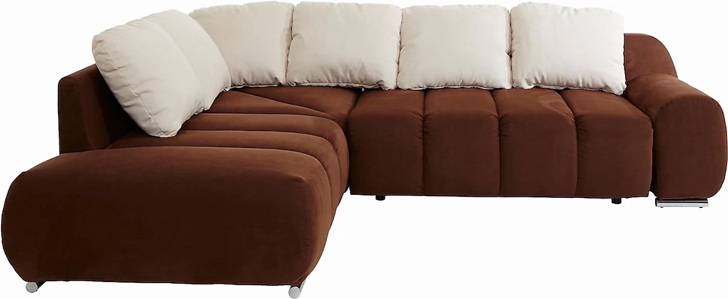 Home affaire Ecksofa "Bono L-Form" mit Ottomane, wahlweise mit Bettfunktion günstig online kaufen