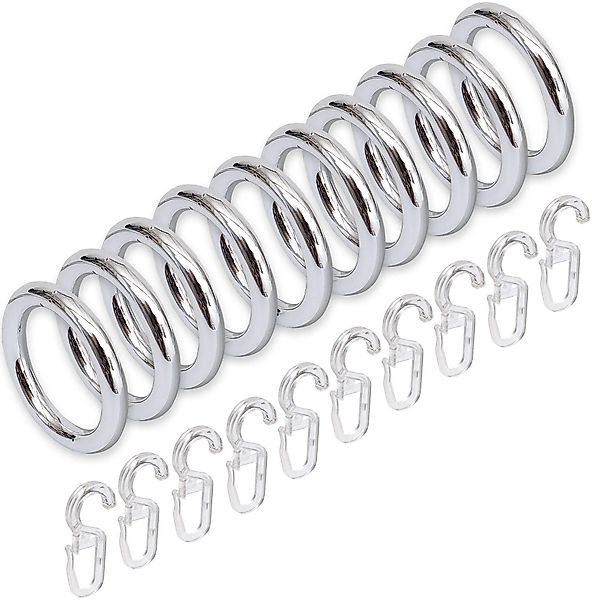 Liedeco Gardinenring, Gardinenstangen, (Packung, 10-St., mit günstig online kaufen