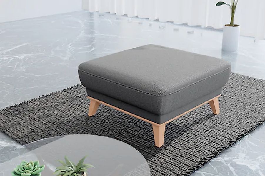 sit&more Polsterhocker "Lavida", Mit elegantem Holzrahmen günstig online kaufen