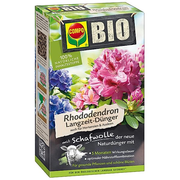 Compo Bio Rhododendron Langzeit-Dünger mit Schafwolle 750 g günstig online kaufen