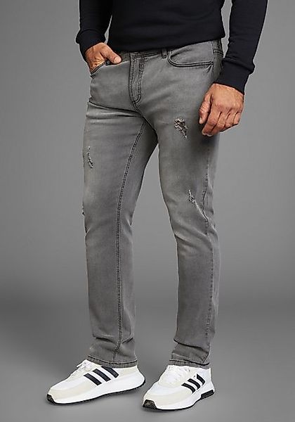 Bruno Banani Straight-Jeans Hutch gerade Beinform, teilweise mit modischen günstig online kaufen