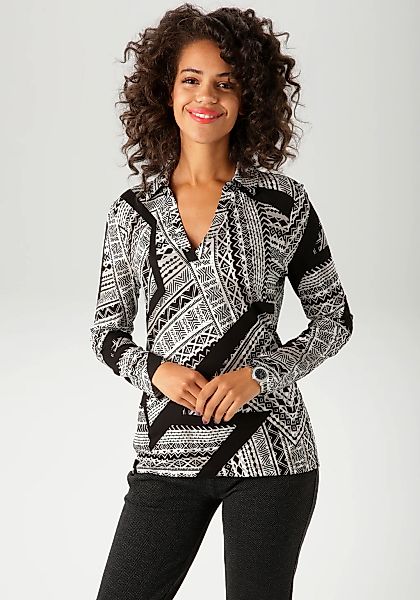 Aniston CASUAL Shirtbluse mit grafischem Mustermix - jedes Teil ein Unikat günstig online kaufen