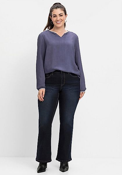 Sheego Bequeme Jeans Bootcut-Jeans . mit Used-Effekten, extralang günstig online kaufen