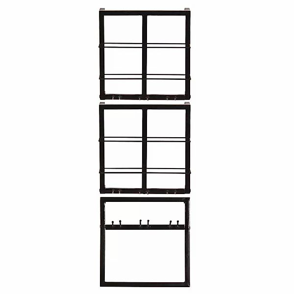 Bar Wandregale mit Flaschenaufbewahrung Gläserhalterung (dreiteilig) günstig online kaufen