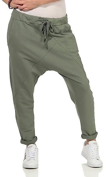 CLEO STYLE Jogginghose Damen Jogginghose 104 Oliv Elastikbund mit Tunnelzug günstig online kaufen