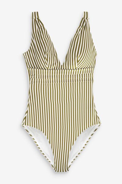 Next Badeanzug Bauchformender Badeanzug mit tiefem günstig online kaufen