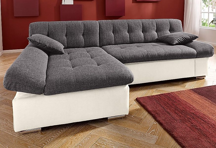 TRENDMANUFAKTUR Ecksofa "Reggae, modern und bequem, aktueller Materialmix, günstig online kaufen