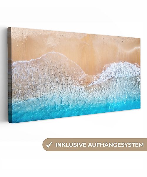 OneMillionCanvasses® Leinwandbild Panorama Strand - Meer günstig online kaufen