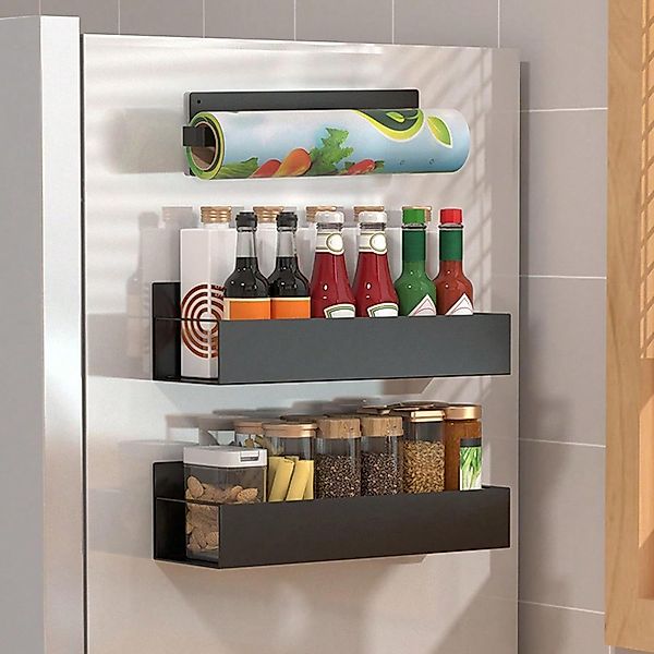 ibettertec Gewürzregal Küchenregal Ablageregal Kühlschrankregal Magnetische günstig online kaufen