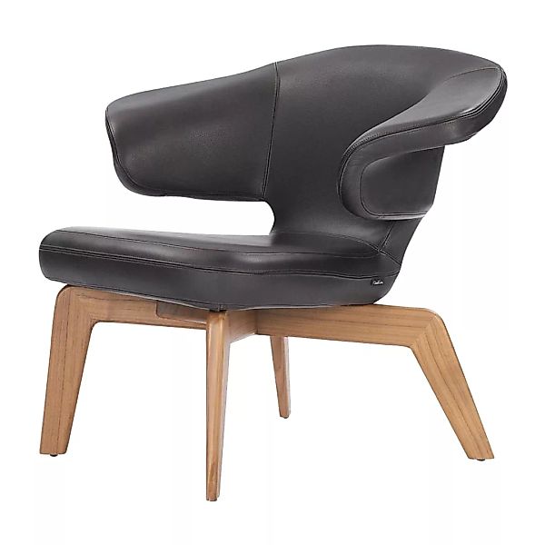 ClassiCon - Munich Lounge Chair Sessel - schwarz/Classic Leder/Gestell Eich günstig online kaufen