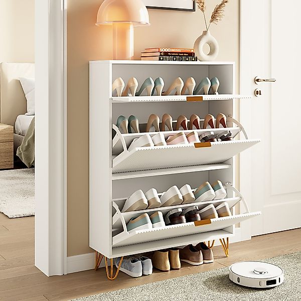 PXloue Schuhschrank mit 2 Klappen Schuhregal günstig online kaufen