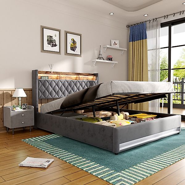 STILVORA Polsterbett 160×200 mit bettkasten,Boxspringbett mit günstig online kaufen