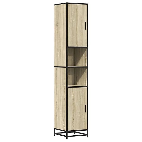 vidaXL Badschrank Eichen-Optik 35x37,5x188,5 cm Holzwerkstoff Metall 330088 günstig online kaufen