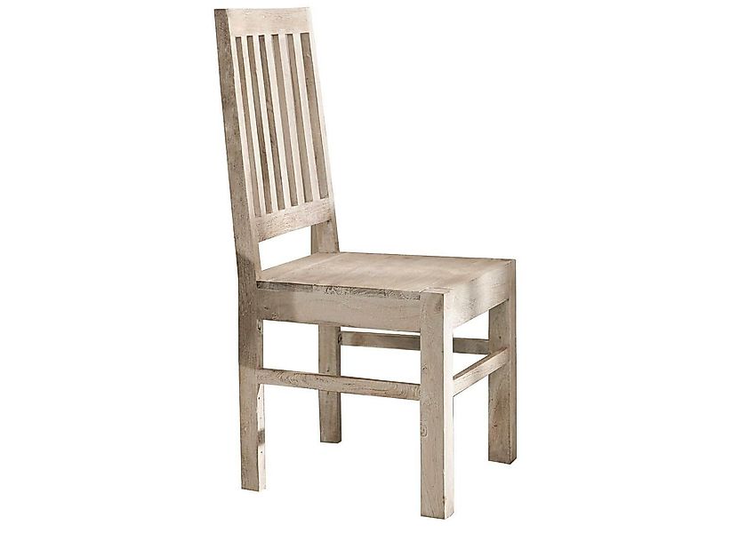 Massivmoebel24 Holzstuhl NATURE WHITE günstig online kaufen